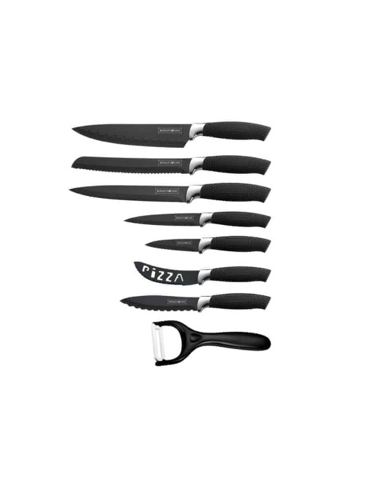 Royalty Line RL-BLK7W-C - Set coltelli 7 pezzi nero - Royalty Line