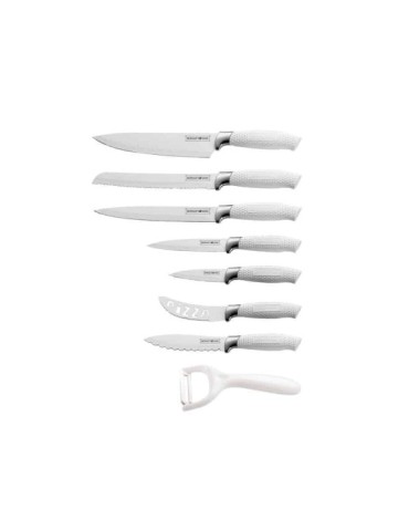 Royalty Line RL-WHT7W-C - Set coltelli 7 pezzi bianco - Royalty Line