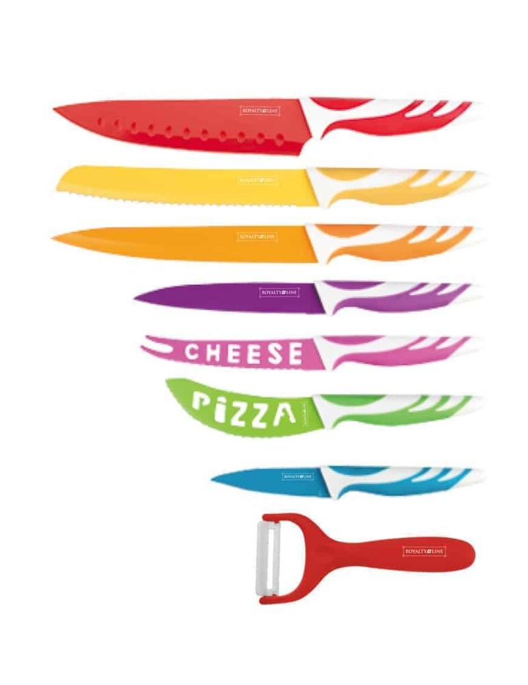Royalty Line RL-COL7A - Set coltelli 7 pezzi multicolore - Royalty Line