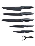 Royalty Line RL-CB5 - Set coltelli 5 pezzi nero carbon - Royalty Line