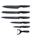 Royalty Line RL-MB5 - Set coltelli 5 pezzi nero marmorizzato - Royalty Line