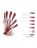 Royalty Line RL-KSS804 - Ceppo coltelli 8 pezzi rosso/silver - Royalty Line