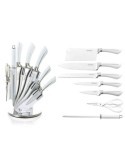 Royalty Line RL-KSS750 - Ceppo coltelli 8 pezzi bianco/silver - Royalty Line