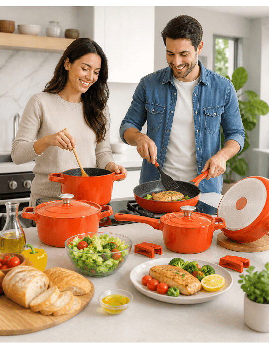 Royalty Line RL-OS1014 - Batteria pentole e padelle 14 pezzi