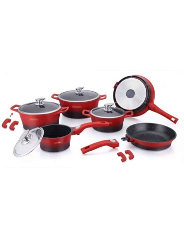 Royalty Line RL-ES2014M - Batteria pentole e padelle 14 pezzi antiaderente induzione