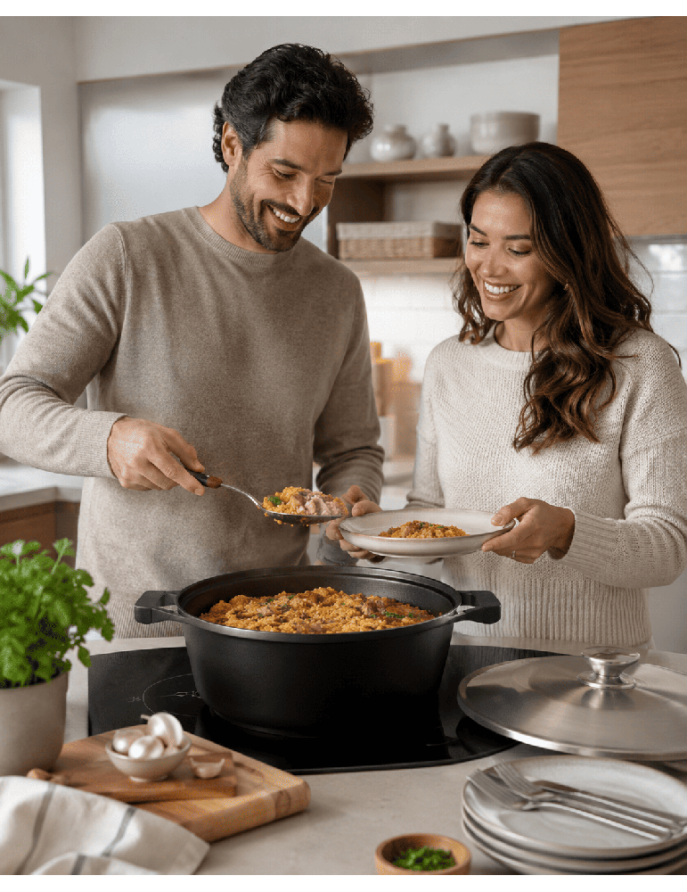 Royalty Line RL-BS - Casseruola con coperchio antiaderente induzione