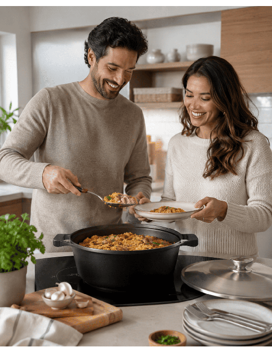 Royalty Line RL-BS - Casseruola con coperchio antiaderente induzione