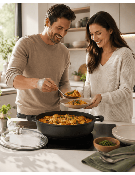 Royalty Line RL-BR - Casseruola bassa larga con coperchio