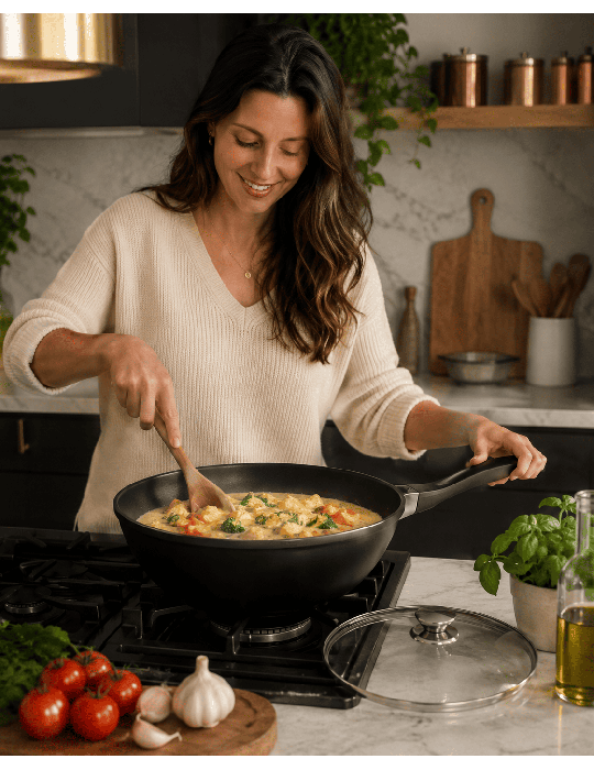 Royalty Line RL-BW - Wok con coperchio antiaderente induzione