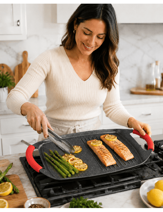 Royalty Line RL-ATG47M - Piastra grill 47 cm antiaderente induzione