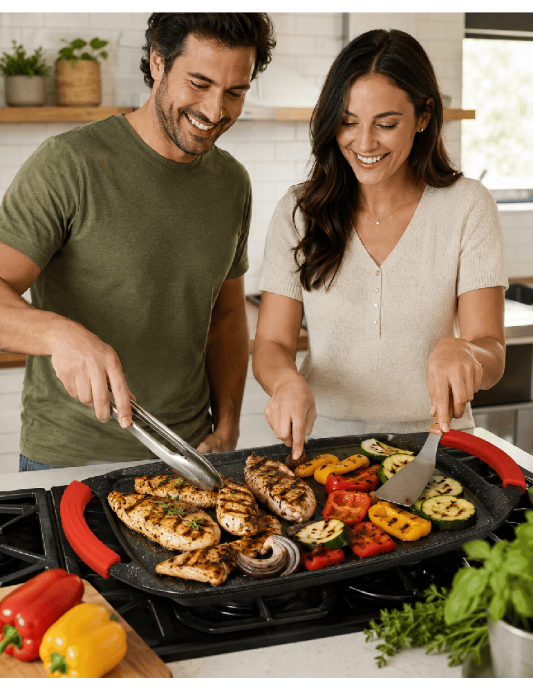 Royalty Line RL-BTG47M - Piastra grill 47 cm antiaderente induzione