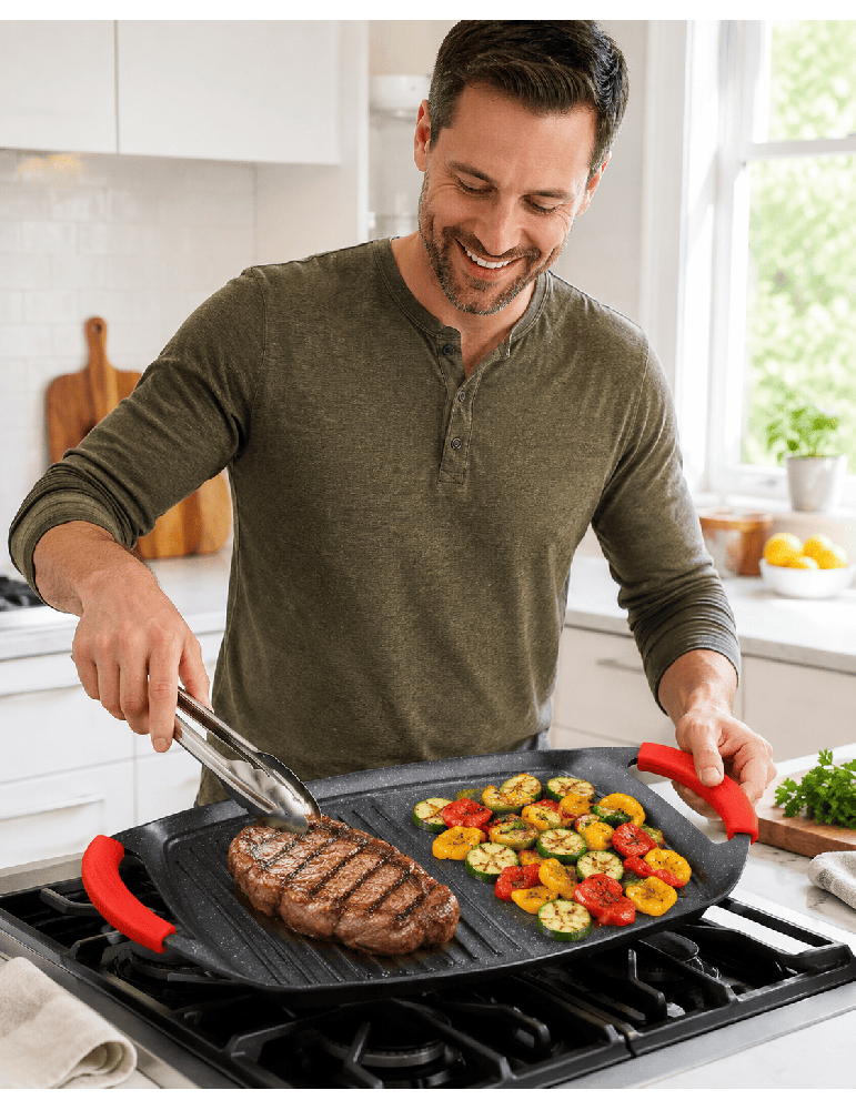 Royalty Line RL-BTG47M - Piastra grill 47 cm antiaderente induzione