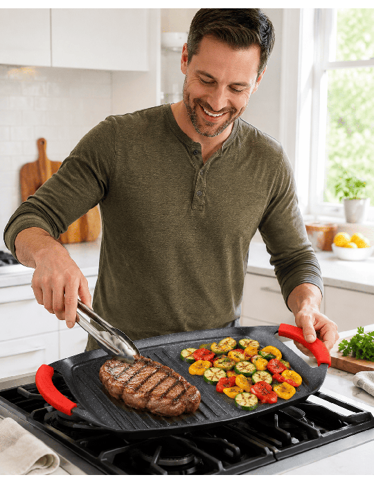 Royalty Line RL-BTG47M - Piastra grill 47 cm antiaderente induzione