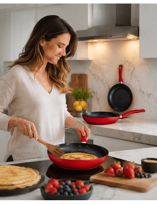 Royalty Line RL-FM3 - Set padelle 3 pezzi antiaderente induzione