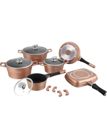 Royalty Line RL-ES1015M - Set pentole e padelle 15 pezzi antiaderente induzione