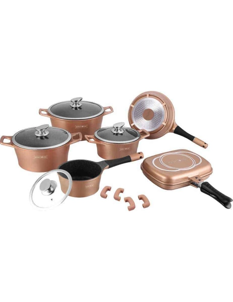 Royalty Line RL-ES1015M - Set pentole e padelle 15 pezzi antiaderente induzione