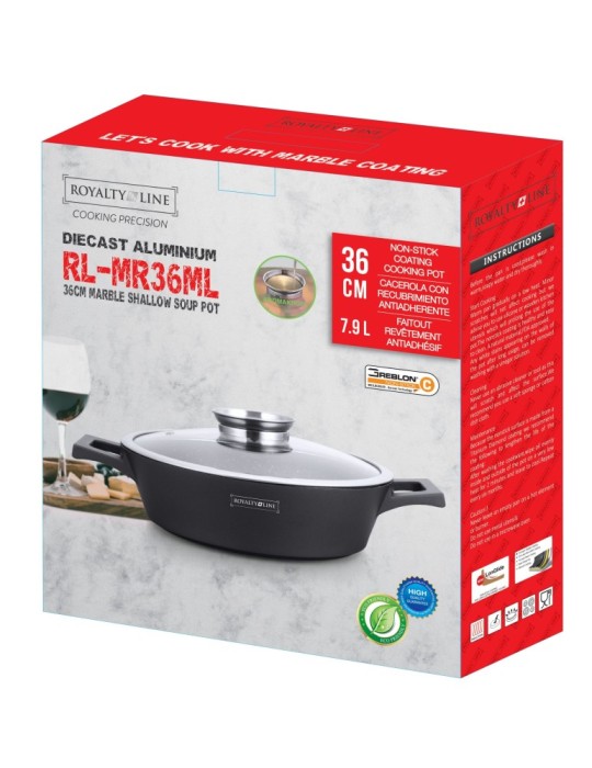 Royalty Line RL-MR - Casseruola bassa con coperchio antiaderente