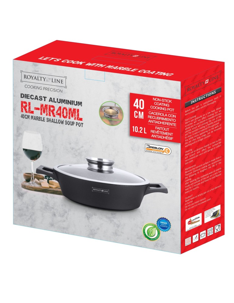 Royalty Line RL-MR - Casseruola bassa con coperchio antiaderente
