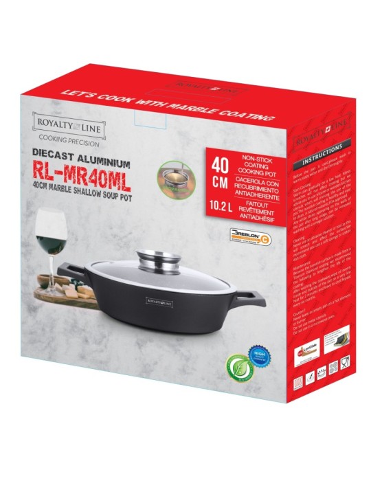 Royalty Line RL-MR - Casseruola bassa con coperchio antiaderente