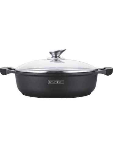 Royalty Line RL-BR - Casseruola bassa larga con coperchio antiaderente induzione