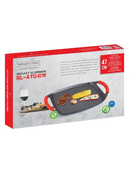 Royalty Line RL-ATG47M - Piastra grill 47 cm antiaderente induzione
